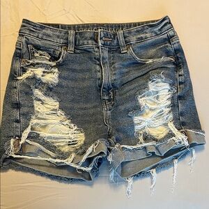 American Eagle Outfitters Ripped Blue Jean Shorts